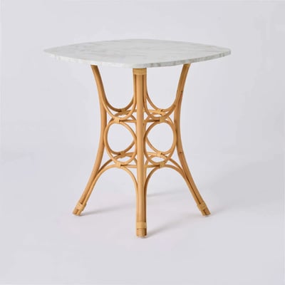 Table de repas en rotin GINGKO plateau stratifié KOK