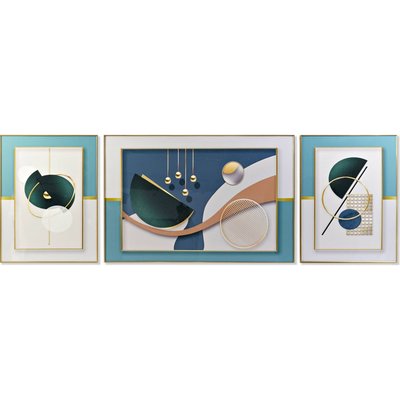 Tableau abstrait aluminium (lot de 3) Glam RECOLLECTION