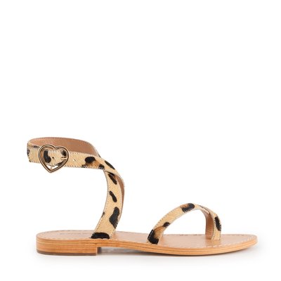 Sandales En Cuir Lympia Leopard BONS BAISERS