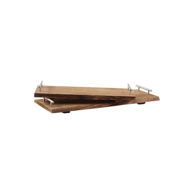 Plateaux en bois avec poignées métal (Lot de 2) AUBRY GASPARD