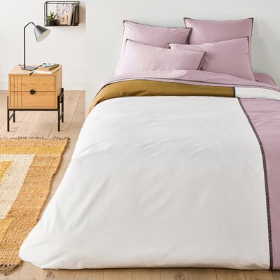 Housse de couette percale de coton, Bolzano mauve LA REDOUTE INTERIEURS