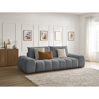 Canapé droit convertible 3 places en tissu chiné, EVEREST BOBOCHIC