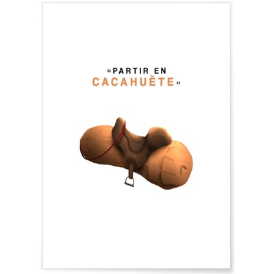 Affiche 'Partir en cacahuète' L'AFFICHERIE