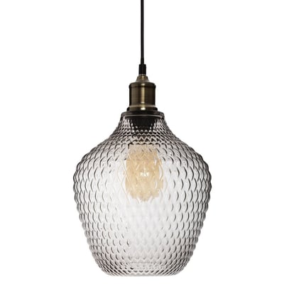 Suspension en verre fumé Omaha H25 ATMOSPHERA