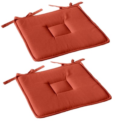 Lot de 2 galettes de chaise en coton PANAMA TOILINUX