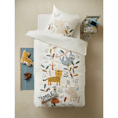 Parure housse de couette + taie d'oreiller JUNGLE PARADISE Oeko-Tex® VERTBAUDET