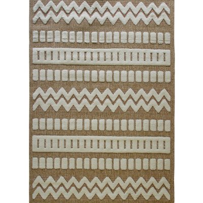 Tapis extérieur intérieur aspect jute à motif géométrique en relief  JUTE RELIEF MEX THE DECO FACTORY