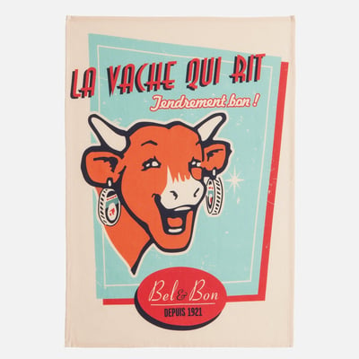 Torchon LA VACHE QUI RIT RÉTRO VANILLE COUCKE