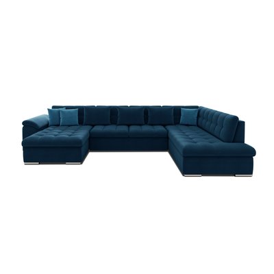 Canapé Panoramique Convertible Simili/tissu et velours 7 places - CHUCK LISA DESIGN