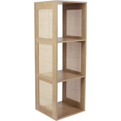 Rangement modulable cannage et bois Bali 3 cases CMP
