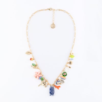 Collier à charms fantaisie poisson en céramique BALABOOSTE