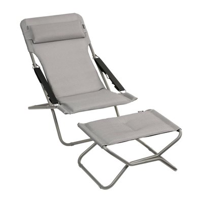 Lot chaise longue  repose-pieds - TRANSABED LAFUMA MOBILIER