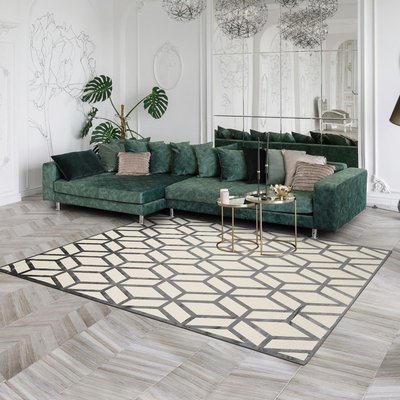 Tapis salon et chambre tissé en viscose motif scandinave SONDAC UN AMOUR DE TAPIS