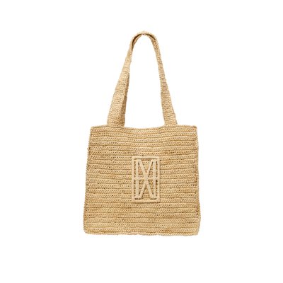 Shopper en raphia avec logo brodé MARC O'POLO