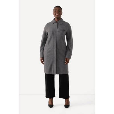 Manteau en laine bouillie avec col chemise ULLA POPKEN