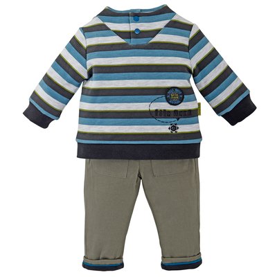 Sweat + pantalon bebe garcon kaki SUCRE D'ORGE