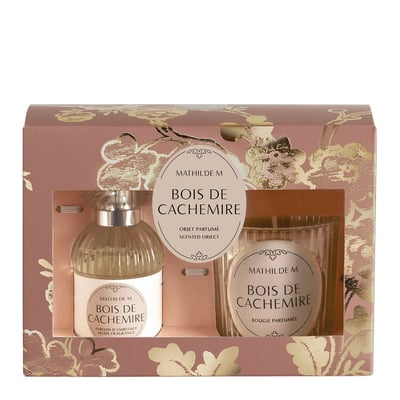 Coffret parfum et bougie Bois de Cachemire TRÉSOR DE FLEURS MATHILDE M