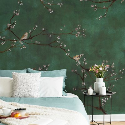 Papier peint panoramique Oiseaux Sur Cerisiers ART FOR THE HOME