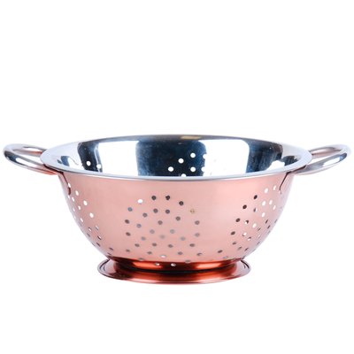 Passoire inox avec anses doré rose 24x24x10cm WADIGA
