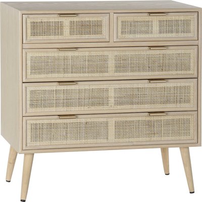 Commode en bois de paulownia, 5 tiroirs RECOLLECTION
