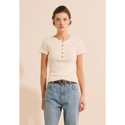 T-shirt manches courtes en coton ABBY ETAM