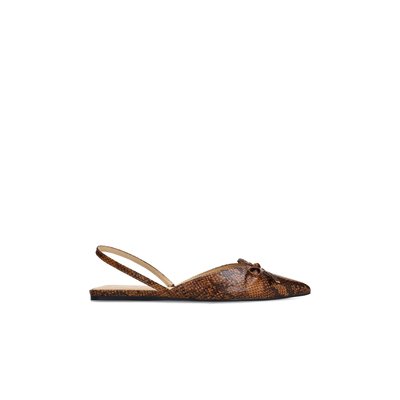 Slingbacks imprimé serpent avec nœud SACHA
