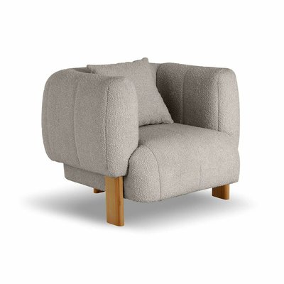 Кресло из обивки букле и массива бука SO'HOME