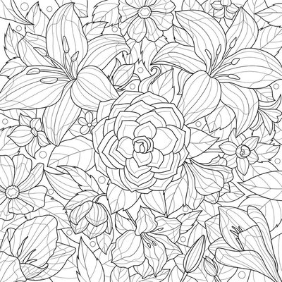 Tableau Sur Toile Fleurs À Colorier À COLORIER CEANOTHE