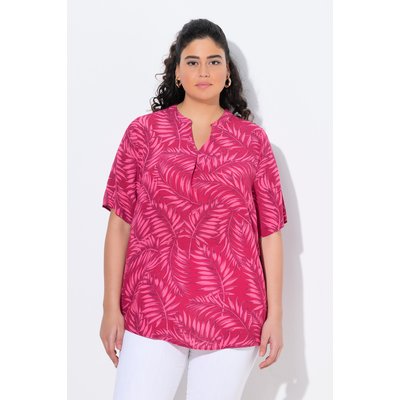 Blouse en crêpe motif palmiers à manches ULLA POPKEN