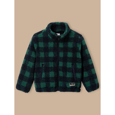 Veste sherpa à carreaux CYRILLUS