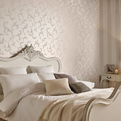 Papier peint Baroque feuillage satiné GRAHAM ET BROWN