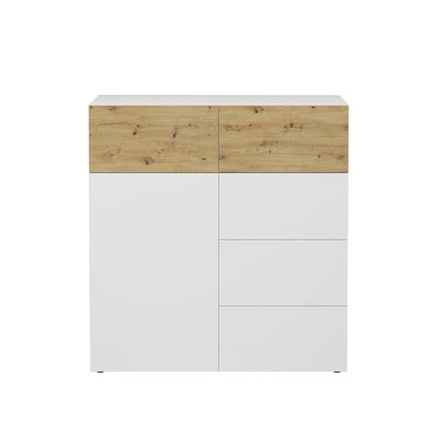 Buffet 1 porte 5 tiroirs Belm 1 - L109 x H115 cm CALICOSY
