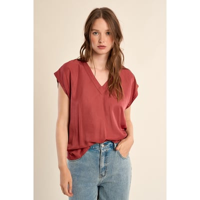 T-shirt basique parsemé de strass MOLLY BRACKEN