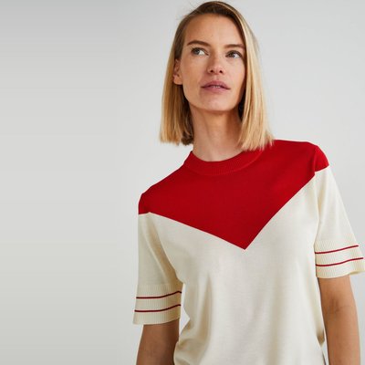 Pull manches courtes contenant de la viscose EcoVero, certifié EOKOTEX MONOPRIX