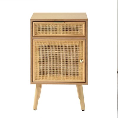Table de chevet avec cannage en rotin naturel - MIYA CALICOSY