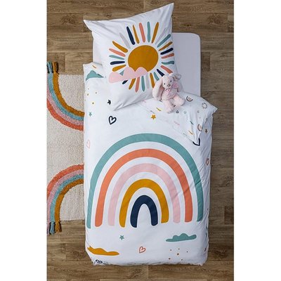 Housse de couette enfant  Arc en ciel +  coton ATMOSPHERA