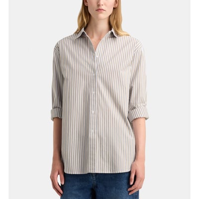 Chemise droite chelsea rayé coton GALERIES LAFAYETTE