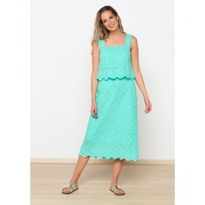 Jupe mi-longue en broderie anglaise LOLALIZA