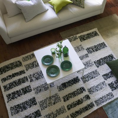 Tapis salon et chambre fait main en laine motif géométrique CORMO UN AMOUR DE TAPIS