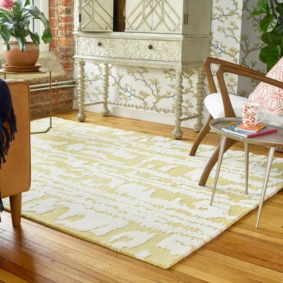 Tapis salon et chambre fait à la main en laine motif abstrait UN AMOUR DE TAPIS