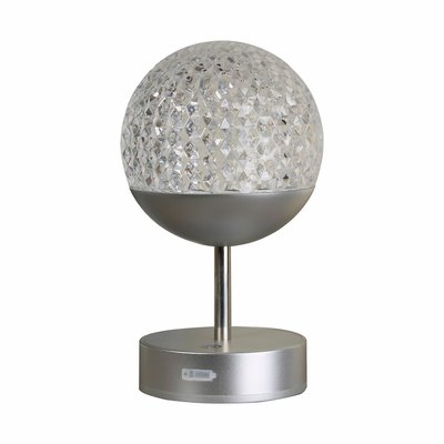 Rechargeable Silver Crystal Table Lamp SO'HOME