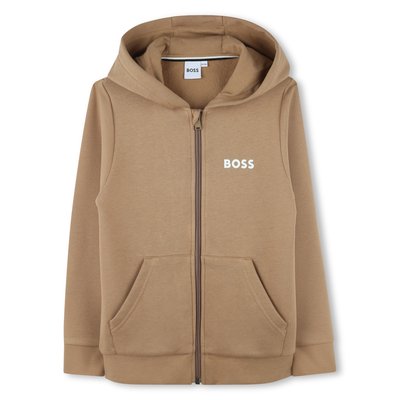 Cardigan à capuche en molleton gratté BOSS KIDSWEAR