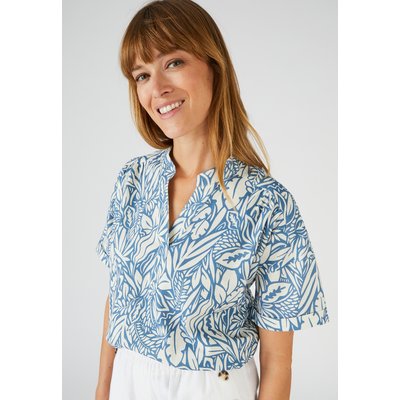 Blouse mélange lin feuillage DAMART