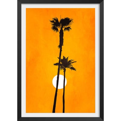 Affiche paysage Sunset palm HEXOA