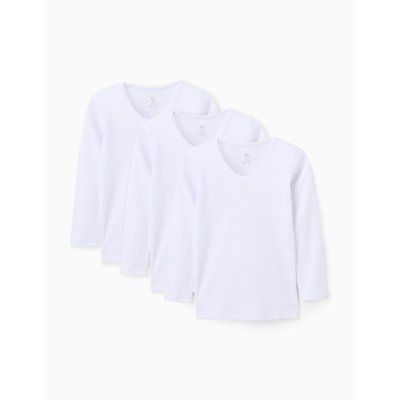 Pack 3 T-shirts Intérieurs en Coton Pointelle ZIPPY