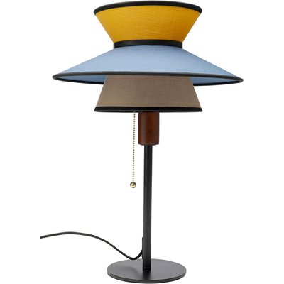 Lampe en coton, acier et hévéa, RIVA KARE DESIGN