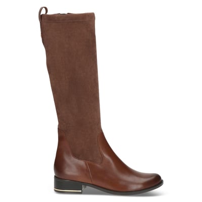 Bottes Hautes Ann Taylor Loft En Cuir Daim Marron - Taille 7, Talon Compensé, Bon état