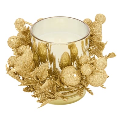 Bougie parfumée centre de table doré 170 g FEERIC LIGHTS & CHRISTMAS