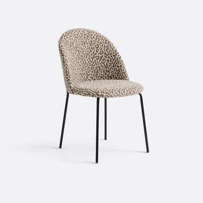 Silla de tejido de rizo con estampado de leopardo, NORDIE LA REDOUTE INTERIEURS