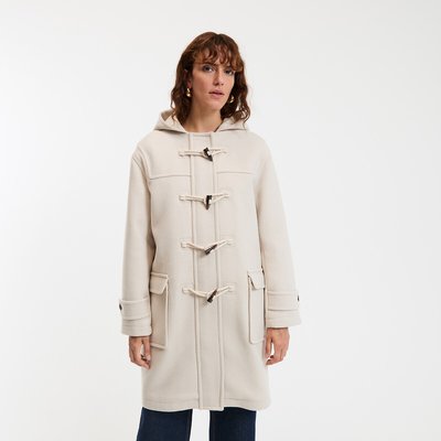 Пальто дафлкот средней длины с капюшоном LA REDOUTE COLLECTIONS